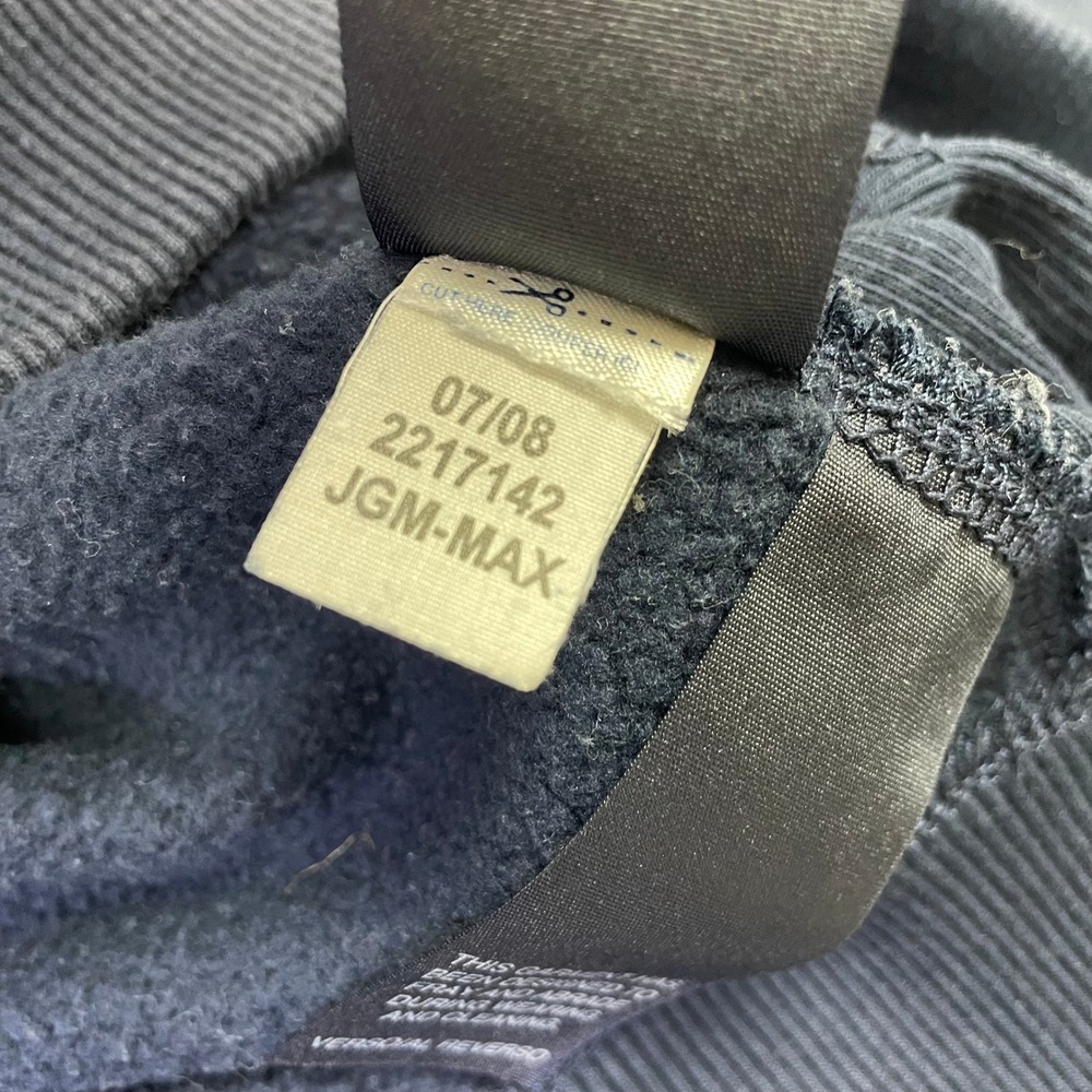 Y2K Tommy Hilfiger Navy Faux Fur Lined Quarter Zip Hoodie Crest Logo Small - Picture 12 of 16